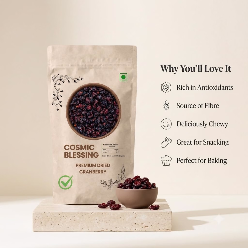 Cosmic Blessing Premium Whole Dried Cranberry – Naturally Sweet & Delicious - Image 2