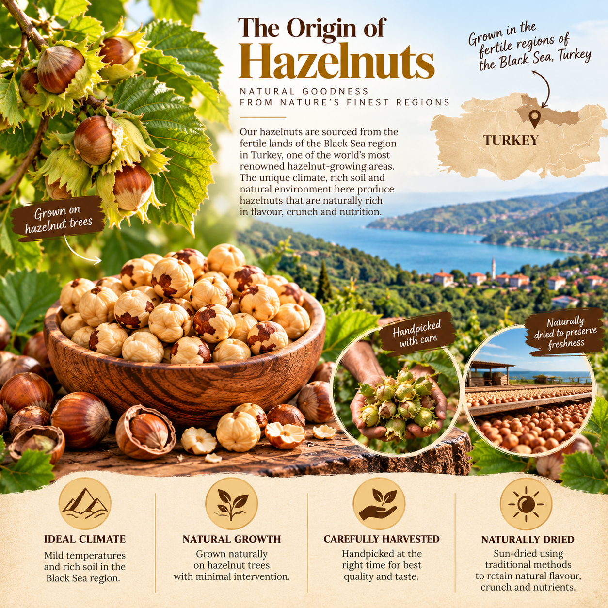 Cosmic Blessing Premium Hazelnuts – Naturally Crunchy, Rich & Delicious Snack - Image 4