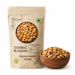 Cosmic Blessing Premium Mamra Badam – Rich, Crunchy & Fresh Snack