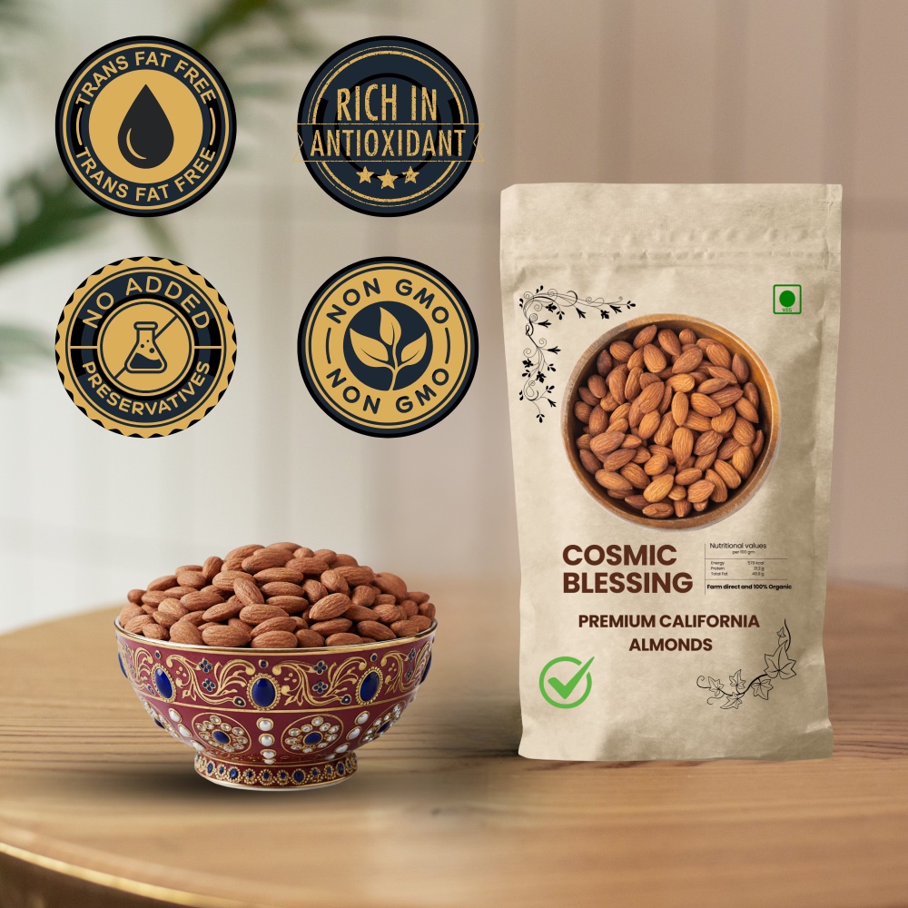 Cosmic Blessing Premium California Almonds (Badam) – Fresh, Crunchy & Delicious - Image 3