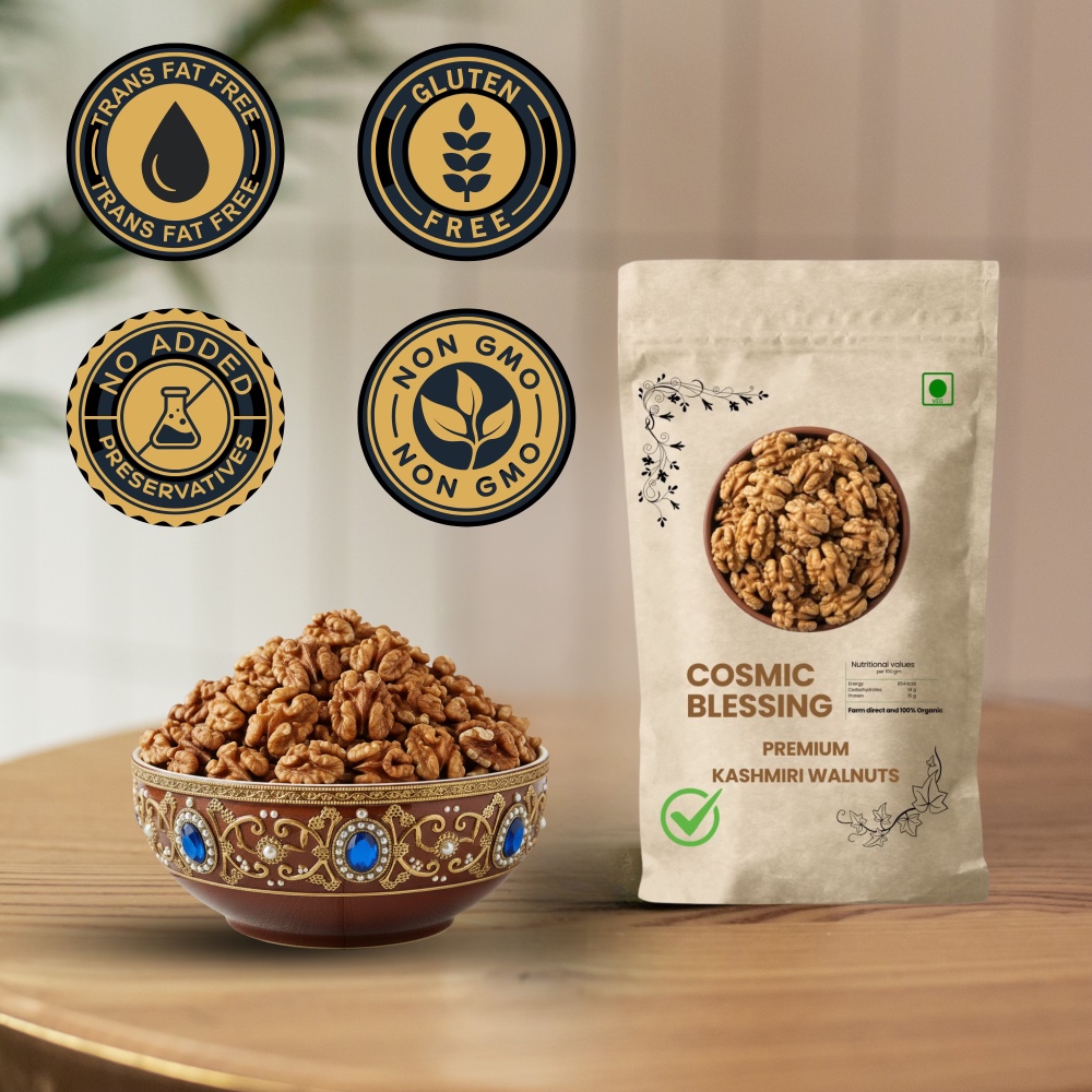 Cosmic Blessing Premium Kashmiri Walnut (Akhrot) – Fresh, Crunchy & Rich - Image 2